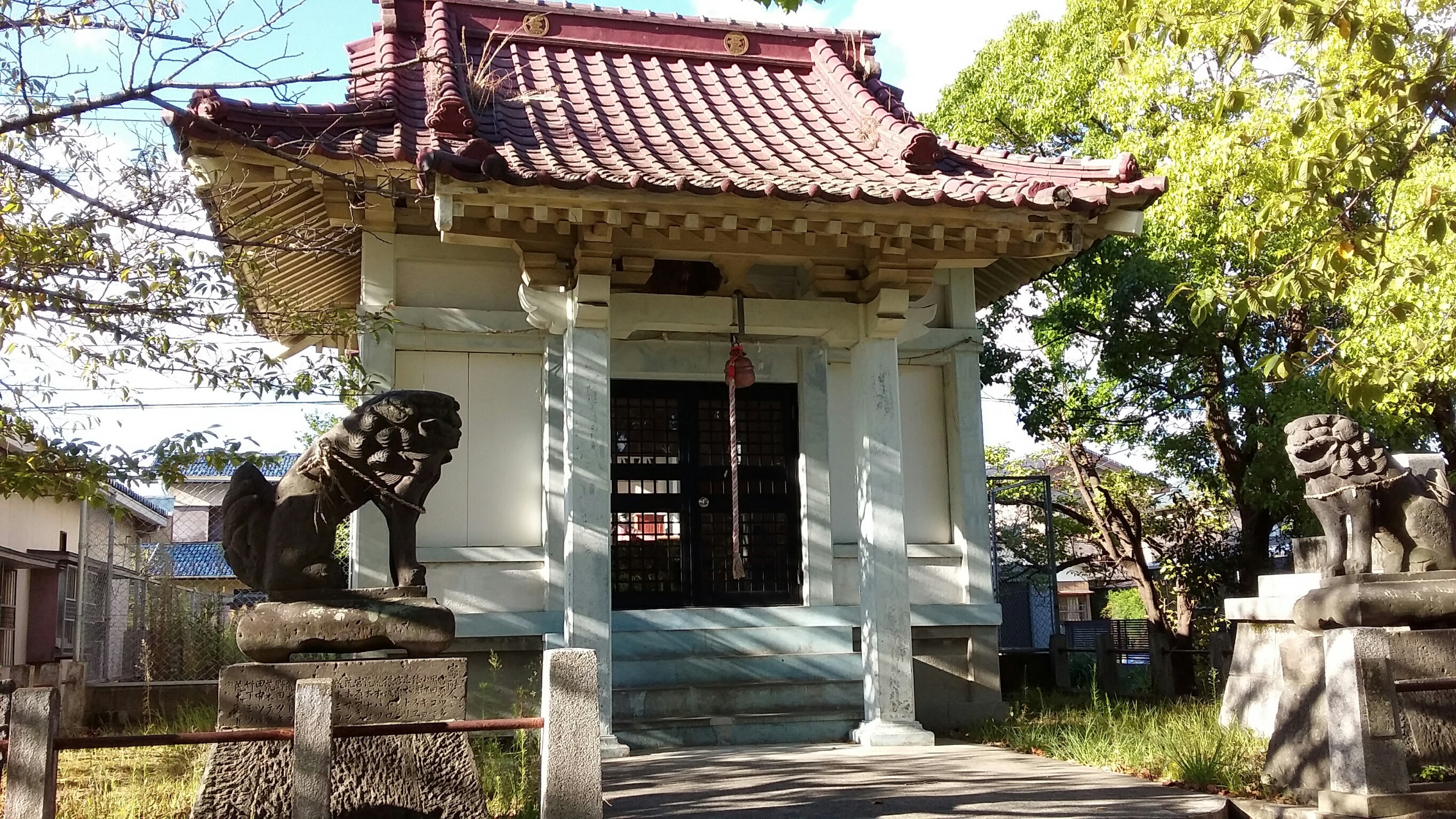 松岡建設神社塗装施工前画像