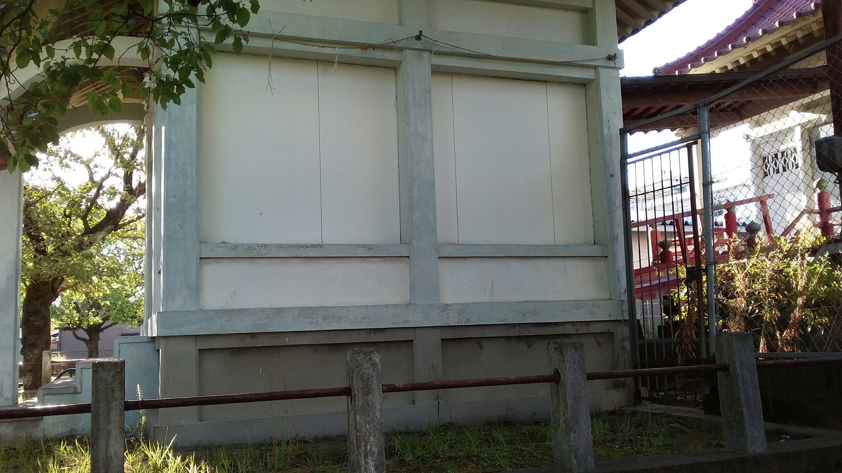 松岡建設神社塗装施工前画像