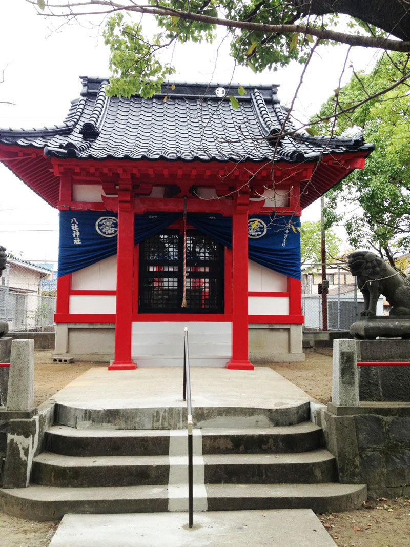 松岡建設神社塗装施工例