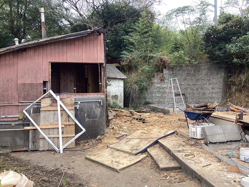 松岡建設家屋解体施工中画像