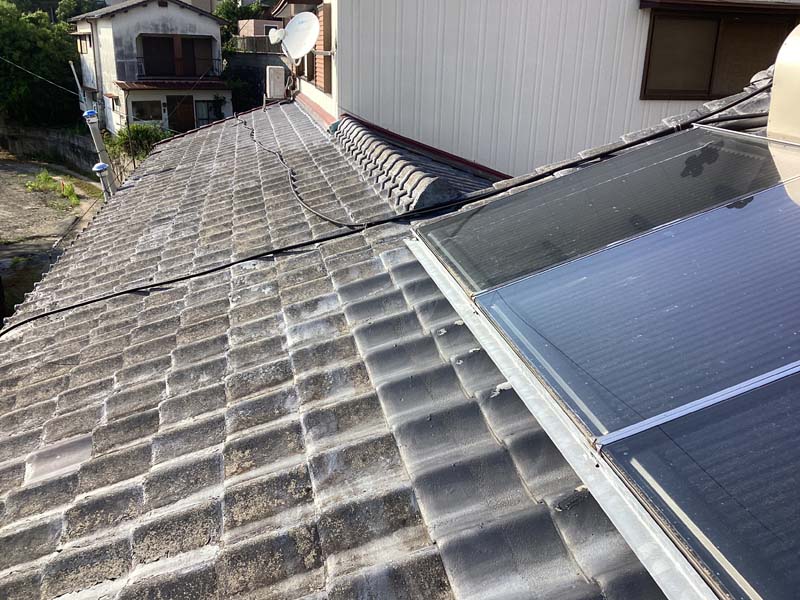 松岡建設瓦葺き替え施工中写真