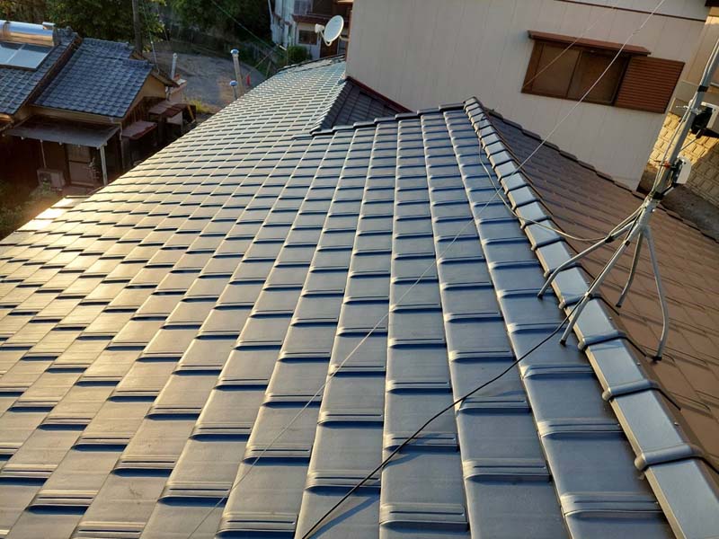 松岡建設瓦葺き替え施工例写真