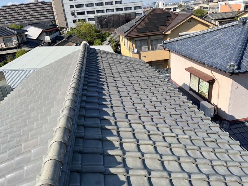 松岡建設瓦止め施工例写真