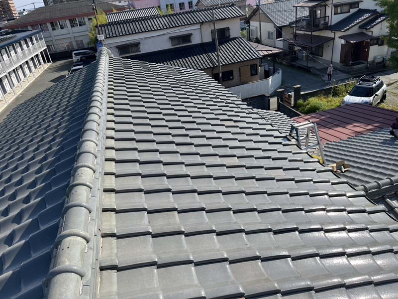 松岡建設瓦止め施工例写真