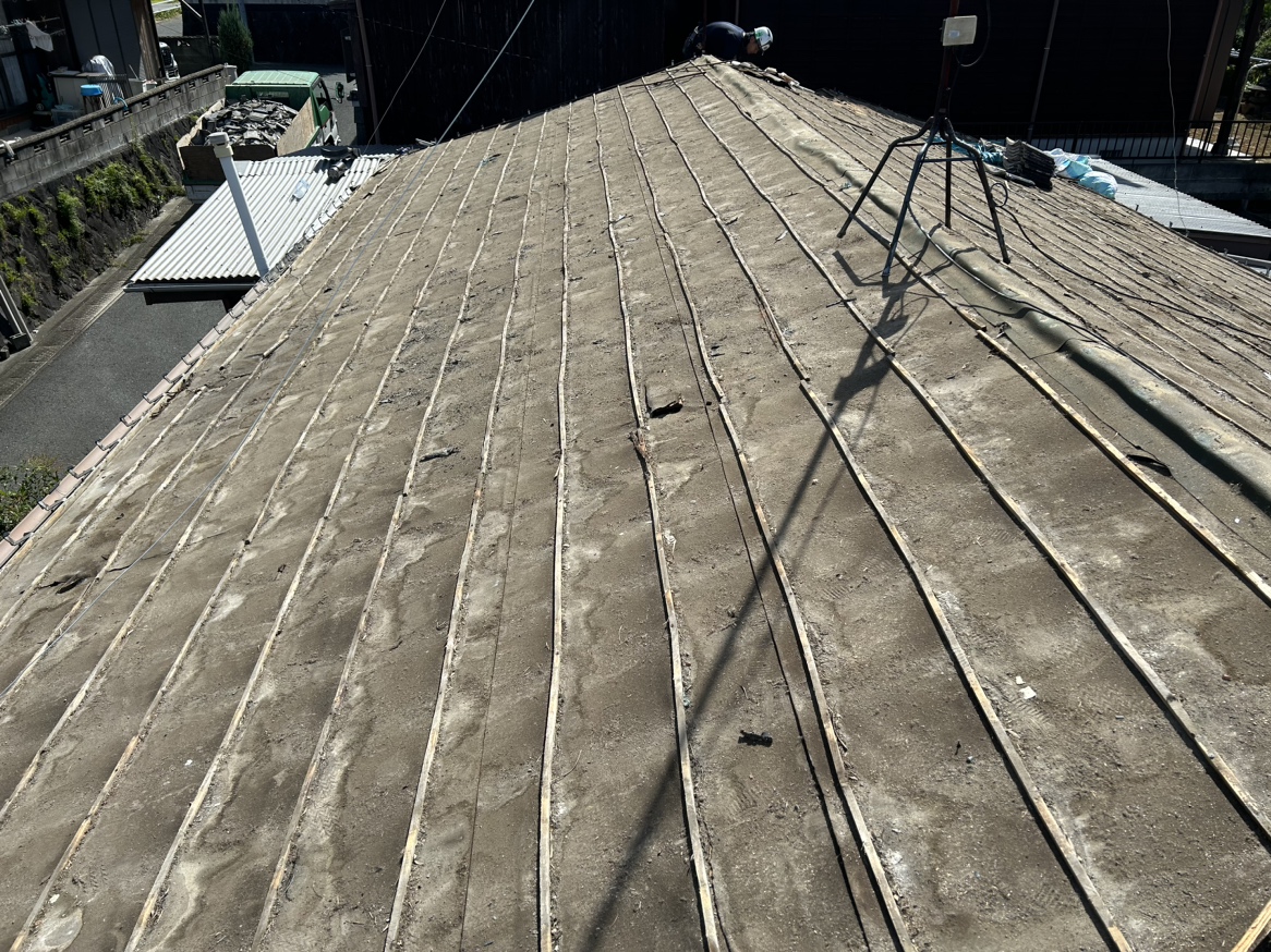 松岡建設瓦葺き替え施工前写真