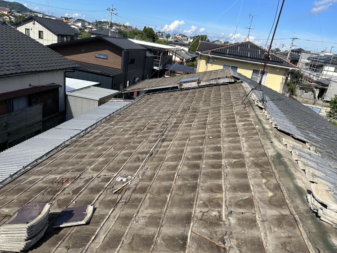 松岡建設瓦葺き替え施工前写真