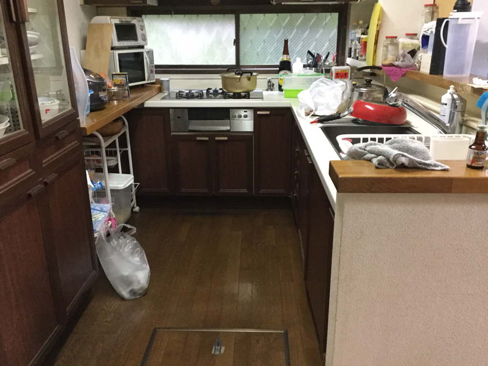 松岡建設キッチン交換施工例